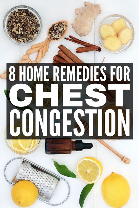 8 Natural Chest Congestion Remedies | If you're looking for a fast and effective natural decongestant to help relieve congestion in your lungs, this post has lots of ideas to help! Since these DIY home remedies are natural treatments, many of them are safe for kids and toddlers. Just be sure not to give honey to your baby, and always use a carrier oil when applying and diffusing essential oils. From turmeric milk, to peppermint tea, to homemade vapour rub, these remedies work quickly! Diy Chest, Chest Congestion Relief, Chest Congestion Remedies, Congestion Remedies, Best Cough Remedy, Homemade Cough Remedies, Toddler Cough Remedies, Dry Cough Remedies, Cold And Cough Remedies