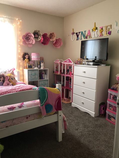 Disney Princess Room Ideas Toddler, Girls Disney Princess Bedroom, Teal Pink Purple And Gold Bedroom, Daughter Room Makeover, Girls Barbie Bedroom, Purple Princess Bedroom Ideas, Barbie Room Decor Kids Girls Bedroom, Toddler Girl Room, Kids Bedroom Designs