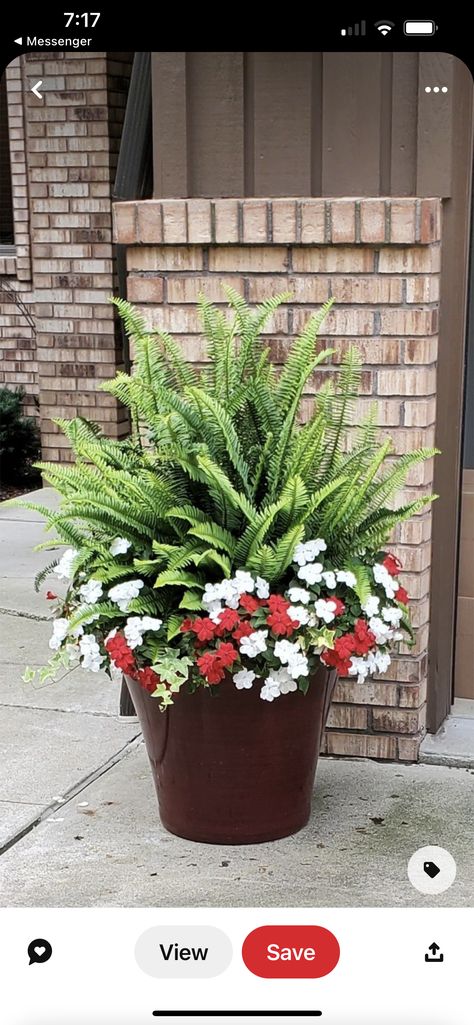 Red Potted Flowers, Spring Outdoor Flower Pots Front Porches, Large Planters Outdoor Full Sun, Faux Outdoor Flower Arrangements, Front Step Flower Pots, Red Flower Pot Ideas, Front Yard Landscaping Pots & Planters, Artificial Outdoor Plants Planters, Outside Flower Pot Ideas