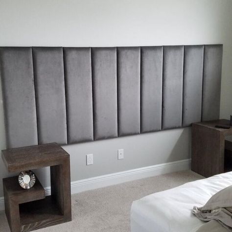 Bed Headboard Ideas, Wall Behind Bed, Luxury Headboard, Bed Back Design, King Bed Headboard, Upholstered Wall Panels, Bed Headboard Design, Upholstered Walls, Modern Headboard