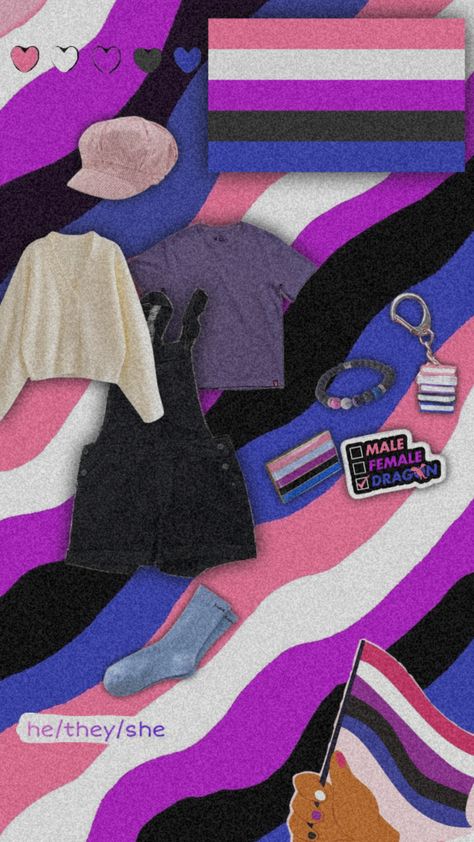 @Solitaire15Here here’s your outfit inspired by the genderfluid flag! #genderfluid #queer #pride #outfit #outfitinspo #clothes #clothesinspo #fyp Gender Fluid Flag Aesthetic, Pride Flag Outfit, Gender Fluid Outfit Ideas, Gender Fluid Outfit, Pride Bedroom, Genderfluid People, Genderfluid Outfits, Gender Fluid Flag, Lgbtq Outfit