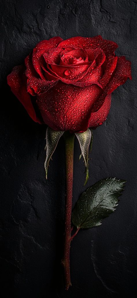 Rose Color Meanings, Rosé Hd, Wet Flowers, Wallpaper Rosa, Single Red Rose, Fancy Flowers, Rose Pictures, Roses Drawing, Landscape Photography Nature