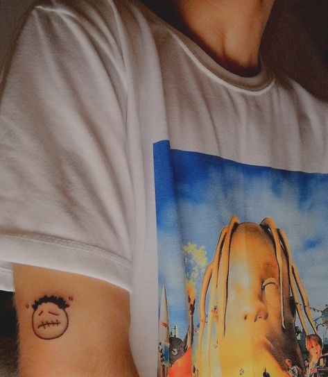 cactus jack tatto, astroworld T-shirt Cactus Jack Tattoo, Astroworld Tattoo, Jack Tattoo, Cactus Jack, Face Logo, Travis Scott, Neymar, Tattoo Ideas, Cactus