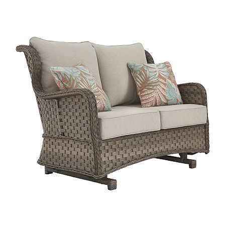 Classic Front Porch, Brown Loveseat, Outdoor Glider, Wicker Loveseat, Patio Glider, Outdoor Seating Set, Patio Loveseat, Outdoor Loveseat, Mesa Exterior