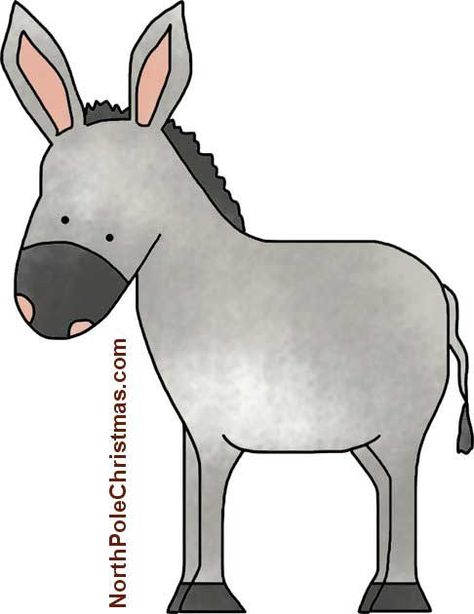 Nativity Donkey Christmas Donkey Craft, Donkey Template Free Printable, Donkey Ornament Craft, Mary Joseph Donkey Silhouette, Donkey Outline, Christmas Donkey Art, Christmas Donkey, Santa Template, Saint Nicolas