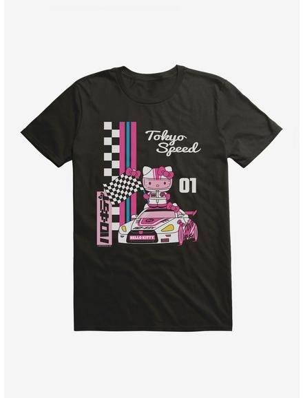 Hello Kitty And Friends Checkered Flag Tokyo Speed T-Shirt, Hello Kitty Gifts, Men's Graphic Tees, Graphic Tees For Men, Hello Kitty And Friends, Back To School Deals, Checkered Flag, Tees For Men, Top Graphic Tees, Graphic Tee Shirts