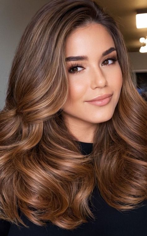 Hair Color For Honey Eyes, Bayalage Light Brown Hair, Warm Honey Highlights, Warm Medium Brown Hair, Warm Honey Brown Hair, Honey Colored Hair, Pelo Color Caramelo, Honey Brown Hair Color, Chocolate Highlights