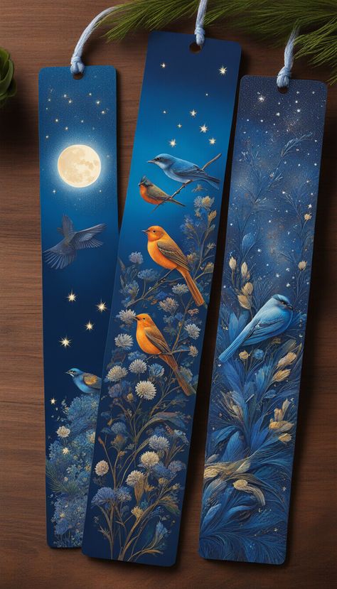 Bookmarks - AI creation Book Mark Aesthetic, Booktok Bookmarks, Bird Bookmark, Diy Bookmarks, Yoga Art, Bookmarks Handmade, Art Business, Paint Set, Fabric Painting