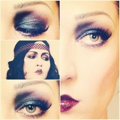 1920’s Makeup, 1920 Makeup, 1920's Makeup, 20s Makeup, 1920s Makeup, Glitter Palette, 1920s Looks, Office Makeup, 1920s Hair