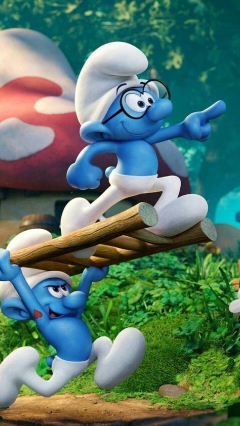 Smurfs Wallpaper Iphone, Walt Disney Paris, Smurfs The Lost Village, Chipmunks Movie, Smurfs Movie, The Lost Village, Smurf Village, Lost Village, Cute Disney Characters