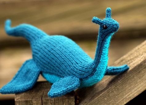 Crochet Lockness Monster, Lockness Monster, Knit Monster, Amigurumi Book, Lochness Monster, Knitted Amigurumi, Water Horse, Diy Tricot, Monster Pattern