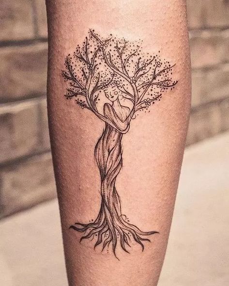 30+ Dryad Tattoos: Origins, Meanings, Common Themes & More Woman Tree Tattoo, Feminine Shoulder Tattoos, Mother Nature Tattoos, Chakra Tattoo, Tattoo Tree, Self Love Tattoo, Tree Tattoos, Tree Tattoo Designs, Inspiration Tattoos