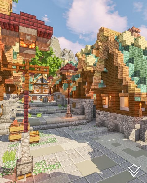 Throwback to our CARALIS map! 🌟 This medieval city in Minecraft is located in the midst of towering mountains. At the center of the city stands a grand castle, its imposing walls and windows rising up into the sky. The castle serves as the seat of power for the lord of the city, and is a symbol of the city's wealth and strength. ⬇️ Download is available from the Varuna Store. —— Follow: @varunallc Follow: @varunallc Follow: @varunallc —— © Copyright VarunaLLC. —— #varunabuilds #varunallc #... Minecraft City Center, City In Minecraft, Grand Castle, Minecraft Ps4, Build Inspiration, Minecraft Castle, Minecraft Medieval, Medieval City, Minecraft City