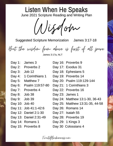 Wisdom Scripture, Scripture Writing Plans, Scripture Memorization, Scripture Writing, Writing Plan, Bible Study Printables, Bible Study Tips, Bible Study Lessons, Bible Passages