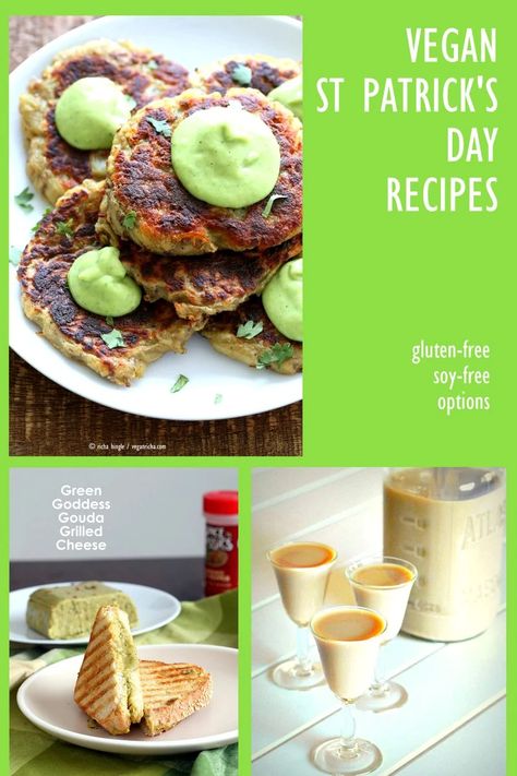 30 Vegan St Patrick's Day Recipes - Vegan Richa Vegan Baileys, St Patrick's Day Recipes, Fat Free Vegan, Irish Desserts, Sweet Potato Biscuits, Vegan Richa, Shamrock Shake, St Patricks Day Food, Vegan Holidays