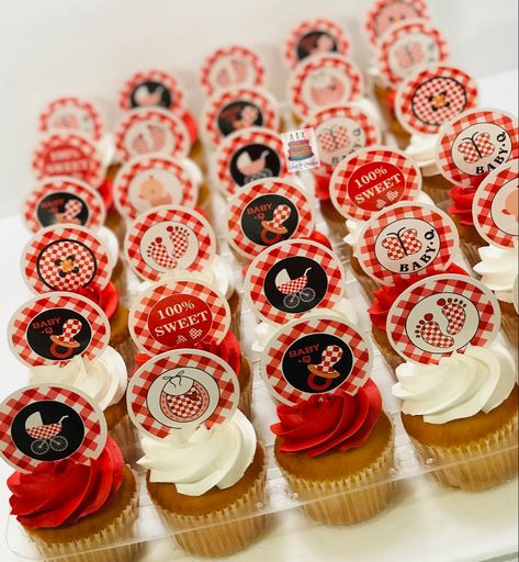 Bbq Theme Cupcakes, Baby Q Desserts, Baby Q Cupcakes, Bbq Baby Shower Cake, Baby Q Shower Ideas, Babyque Shower, Babyq Shower, Baby Shower Cupcake Cake, Baby Bbq