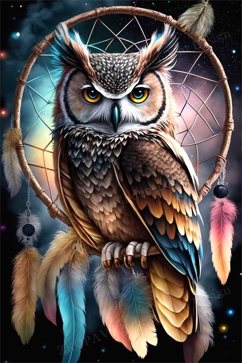 Tato Setengah Lengan, Cartoon Owls, Owl Background, Owl Dream Catcher, Capricorn Art, Inca Tattoo, Cute Owls Wallpaper, Owl Posters, Owl Artwork