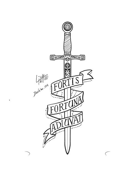 Audentis Fortuna Iuvat Tattoo, Audaces Fortuna Iuvat Tattoo, Fortis Fortuna Adiuvat Tattoo Design, Historical Tattoos Ideas, Fortis Fortuna Adiuvat Wallpaper, Fortes Fortuna Adiuvat Tattoo, Vini Vidi Vici Tattoo, Leader Tattoo, Fortis Fortuna Adiuvat Tattoo