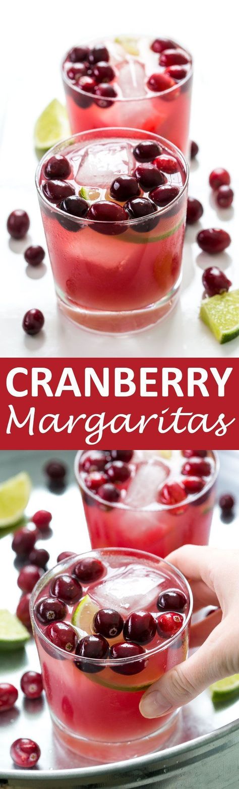 Colorful Cranberry Margaritas. Tart and perfectly sweet. A festive cocktail to serve during the holidays! | chefsavvy.com #recipe #drink #cocktail #cranberry Fall Margarita, Cranberry Margaritas, Easy Margarita Recipe, Cranberry Margarita, Easy Margarita, Weekend Food, Hey Bartender, Coctails Recipes, Tasty Drinks