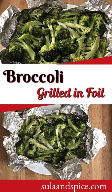 Grilled Foil Packets, Grilled Dinner Recipes, Grilled Broccoli, Foil Packet Dinners, Grilling Recipes Sides, Foil Dinners, Foil Pack Meals, Foil Packet Meals, Foil Packet