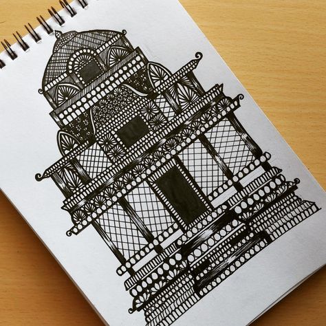 #pencilportrait #traditionalart #anime #pencildrawings #love #doodle #artistic #pencilartist #blackandwhite #sketchoftheday #sketchbookdrawing #instagram #artistoninstagram #sketchart #daily #graphitedrawing #artlovers My Favourite Monument Drawing, Temple Mandala Art, Micropen Art, Mandala Reference, Drawing Angel, Apple Pencil Drawing, Easy Drawing Step By Step, Saas Website, Drawing Apple