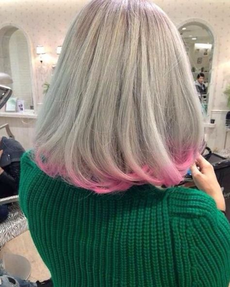 Hair Colorful, Dip Dye Hair, Hair Gray, Silver Grey Hair, Hair Guide, Big Chop, Pastel Hair, Hair Envy, Grunge Hair