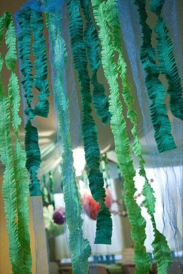 seaweed streamers - Google Search Weird Animals Vbs, Yoko Saito, Better Late Than Never, Weird Animals, Little Miss, 3rd Birthday, Under The Sea, The Sea, Ceiling