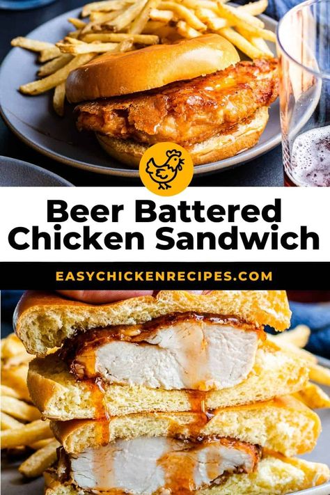 Homemade Hot Honey, Beer Battered Chicken, Beer Battered Fries, Battered Chicken, Undercooked Chicken, Fried Chicken Sandwiches, Good Fried Chicken, Fish Batter Recipe, Chicken Batter