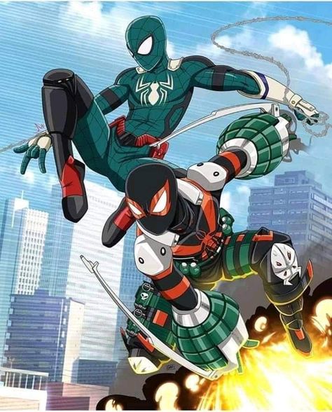 My Hero Academia Spiderman, Spiderman Deku, Arte Aries, Spiderman Suits, Bakugou Manga, Miles Morales Spiderman, Spiderman Artwork, Spider Art, Hero Wallpaper