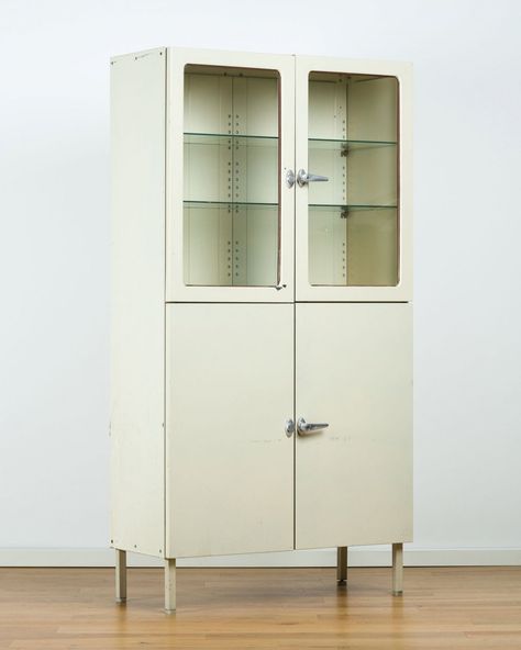 For sale: Mid-Century Czechoslovakian Cabinet from Kovona, 1950s Vintage Medical Cabinet, Italian Wardrobe, Vintage Metal Cabinet, Vintage Medicine Cabinets, Modular Cabinets, Medical Cabinet, Vintage Drawers, White Cabinet, Vintage Medical