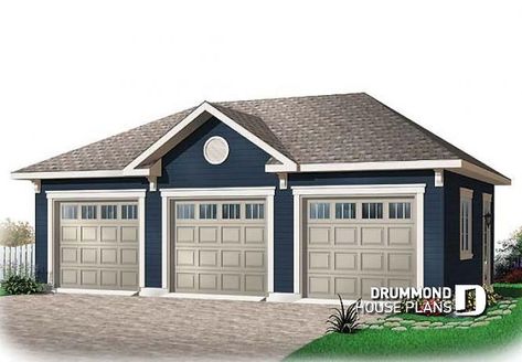 Three Car Garage Plans, Car Garage Plans, 3 Car Garage Plans, Siding Choices, Garage Construction, Garage Plans Detached, Garage Designs, Plan Garage, Man Garage