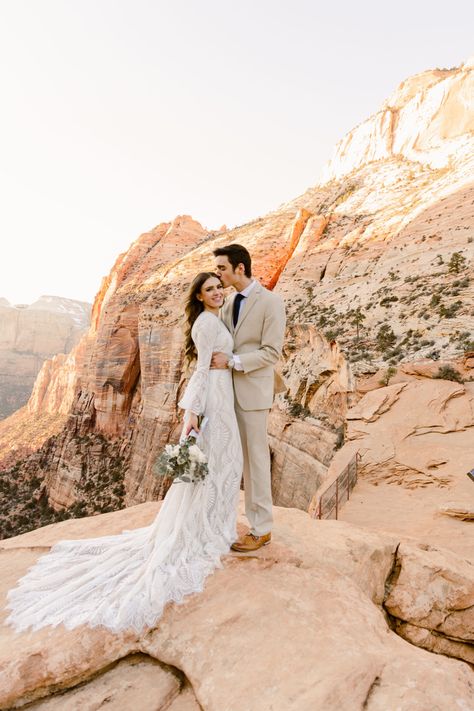 Weddings In Zion National Park, Bridal Pictures, National Park Wedding, Bridal Inspo, Bridal Photos, Zion National Park, Red Rock, Future Wedding, National Park