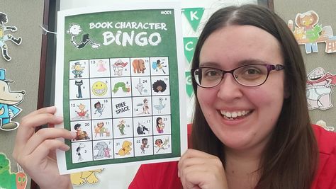 Character Bingo, Branch Ideas, Bingo Books, Book Character Day, Storytime Crafts, Bingo For Kids, Children's Book Characters, Book Cart, Adventure Club