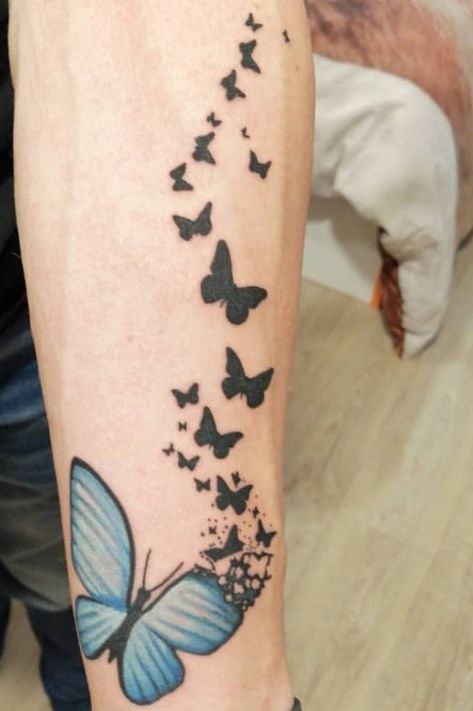 Butterfly effect tattoo | Done at Feline Tattoostudio | Sep 17th 2019 | 1177236 Butterfly With Birds Tattoo, Butterfly Breaking Free Tattoo, Transforming Butterfly Tattoo, Butterfly Swarm Tattoo, Butterfly Freedom Tattoo, Decaying Butterfly Tattoo, Butterflies Flying Tattoo, Butterfly Effect Tattoo, Flying Butterfly Tattoo