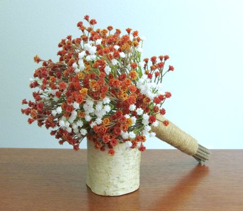 Small Autumn Bouquet, Simple Autumn Bouquet, Simple Fall Wedding Bouquet, Simple Autumn Wedding Bouquet, Simple Bridesmaid Bouquets Fall, Simple Fall Bouquet Wedding, Simple Bridal Bouquet Fall, Simple Fall Bouquet, Colored Babies Breath