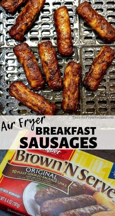 Air Fryer Sasauges, Breakfast Sausage Links In Air Fryer, Frozen Sausage Links In Air Fryer, Air Fryer Breakfast Sausage Links, Air Fryer Turkey Sausage Links, Air Fryer Conecuh Sausage, Turkey Sausage Link Recipes, Easy Air Fryer Recipes For Beginners, Cooking Breakfast Sausage