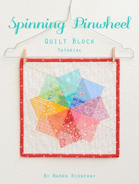 Spinning Pinwheel Quilt Block Tutorial | Read more on my blo… | Flickr Free Paper Piecing Patterns, Pinwheel Quilt Block, Paper Piecing Tutorial, Pinwheel Block, Paper Pieced Quilt Patterns, Foundation Paper Piecing Patterns, Paper Pieced Quilt, Pinwheel Quilt, Beginner Quilt Patterns