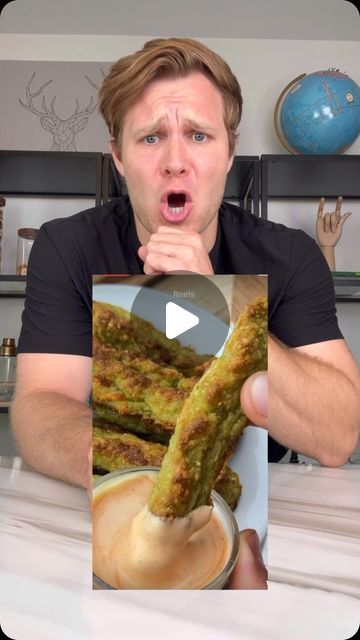 Timthetank on Instagram: "Crispy Avocado Fries?!
.
.
.
Video Credit: @ketosnackz" Fries Video, Crispy Avocado, Keto Apps, Avocado Fries Recipe, Irick Wiggins, Fasting Lifestyle, Air Fryer Fries, Peanut Butter Oatmeal Chocolate Chip, Cleaner Eating