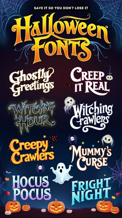 Discover Halloween lettering ideas that are sure to impress. Get inspired and create designs that capture the spooky spirit! 👻✨ #LetteringIdeas Spooky Fonts Alphabet Halloween, Font Ideas Alphabet, Halloween Fonts Alphabet, Halloween Lettering, Best Canva Fonts, Halloween Typography, Spooky Font, Halloween Font, Fonts Cursive