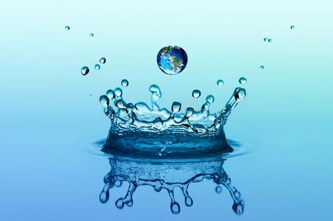 Water splash in crown shape and falling drop with earth image. Falling drop of r , #ad, #shape, #falling, #drop, #Water, #splash #ad Water Drop Images, Water Drop Tattoo, Drawing Proportions, Brochure Design Layouts, Drop Water, Water Tattoo, Earth Images, Water Drip, Blue Earth