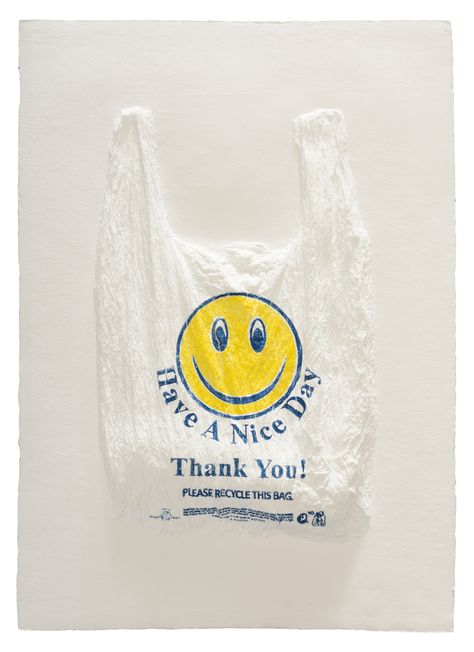 Analia Saban, "Have a Nice Day, Thank You! Plastic Bag," 2016 Soda Can Art, Thank You Bags, Go Bags, Wedding Tattoos, Recycled Fashion, Photo Wall Collage, Have A Nice Day, Travel Design, Day Bag