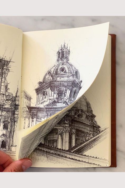 Sketchbook Architecture, Architecture Sketchbook, Architecture Design Sketch, Architecture Drawing Art, Arte Inspo, Arte Sketchbook, Architecture Sketch, Sketchbook Art Inspiration, Art Drawings Sketches