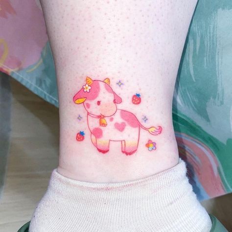 Hot Pink Tattoo, Kawaii Tattoo Ideas, Pastel Tattoos, Kawaii Tattoos, Pastel Tattoo, E.t Tattoo, Colour Tattoos, Chubby Baby