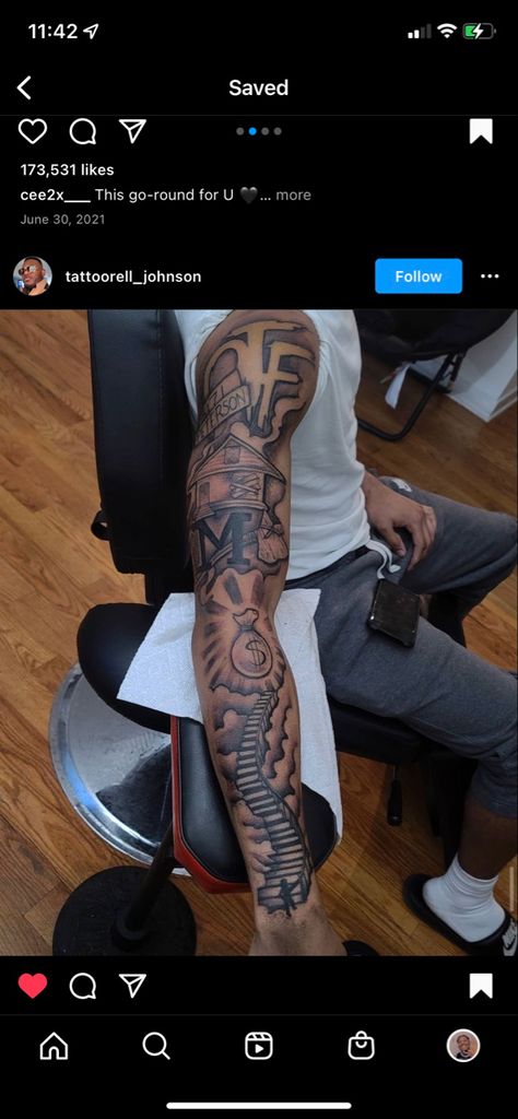 Arm Tattoo Men Forearm Black, Outter Arm Tattoo Men Sleeve, Forearm Tattoo Black Men, Black Men Tattoos Sleeve, Full Sleeve Tattoos For Guys Black, Full Forearm Tattoo Men, Sleeve Tattoos For Guys Black Men, Arm Sleeve Tattoo Men, Long Live Tattoo Black People