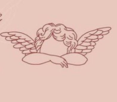 Angel Face Tattoo, Fine Line Angel Tattoo, Small Angel Tattoo, Minimal Tattoo Designs, Cupid Tattoo, Cherub Tattoo, Beginner Tattoos, Ear Tattoo Ideas, Minimal Tattoo Design