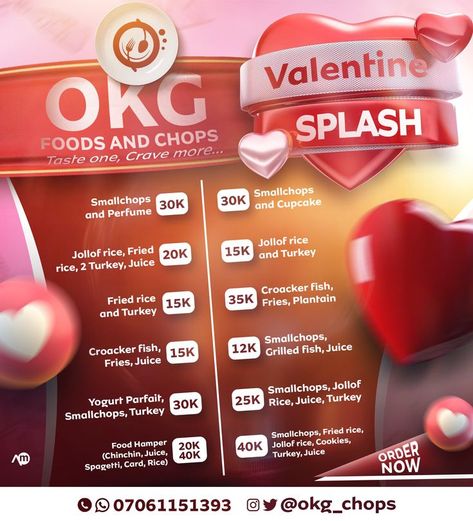 Valentine promo ads for OKG Foods and Chops Creative Pubmat, Valentines Pubmat, Promo Poster Design, Pubmats Graphic Design, Valentine Promo, Best Canva Templates, Pubmat Ideas, Graphic Design Inspiration Poster, Poster Creative