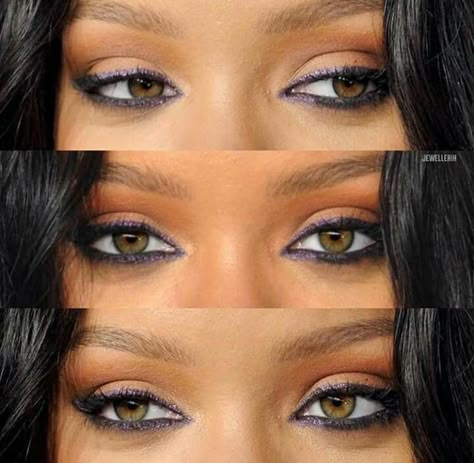 @yallknowwhoiam Rihanna Eye Makeup, Euphoric Makeup, 90s Makeup Tutorial, My Celebrity Look Alike, Mine Makeup, Dru Hill, Rihanna Makeup, Rihanna Fenty Beauty, Smudged Makeup