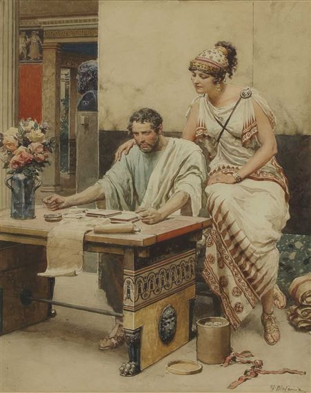 Fortunino Matania, Ancient Roman Houses, Roman Characters, Pre Raphaelite Art, Art Through The Ages, Ancient Greek Art, Ancient Paintings, Academic Art, Classical Antiquity