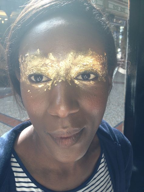 Illamasqua, Leeds. Gold Leaf Make-up. Silver Leaf Makeup, Gold Leaf Makeup, Leaf Makeup, Halloween House Party, Halloween House, Silver Leaf, House Party, Body Painting, Leeds