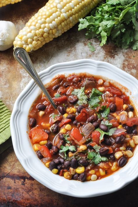 Black Bean And Corn Soup Recipe, Bbq Apps, Bean And Corn Soup, Southwest Soup, Southwest Chicken Soup, Corn Soup Recipes, American Bbq, Black Bean Soup Recipe, Black Bean And Corn